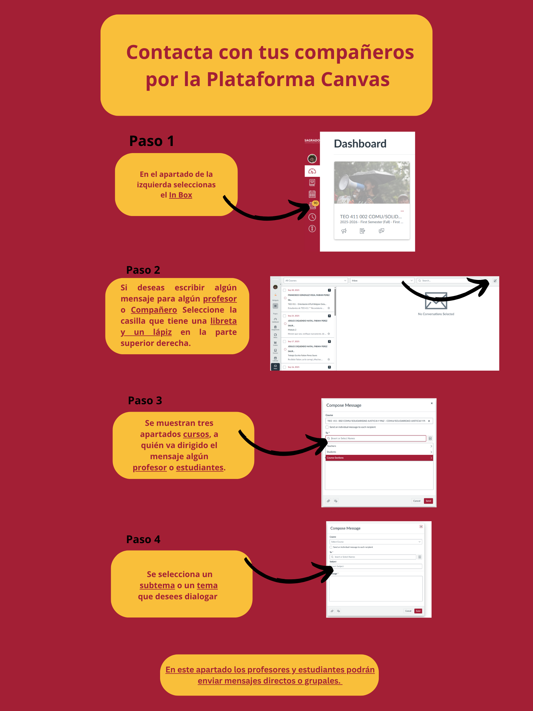 Infografia contacta a tus compañeros