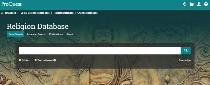 Religion databes proquest logo